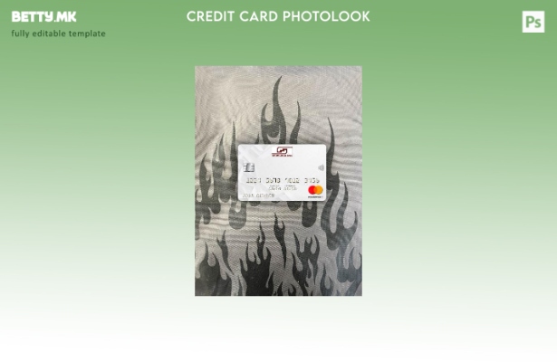 Модерен стил Туркменистан Туркменбаши банка мастер карта photolook преден шаблон